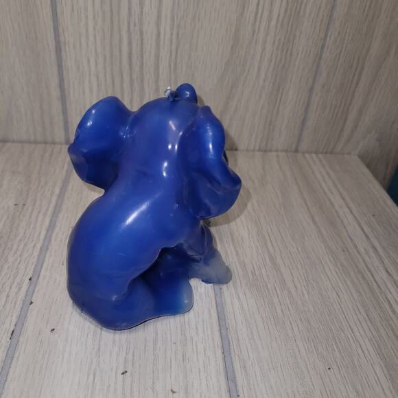 Vintage Candle Blue Elephant Wax Cute - Picture 3 of 7